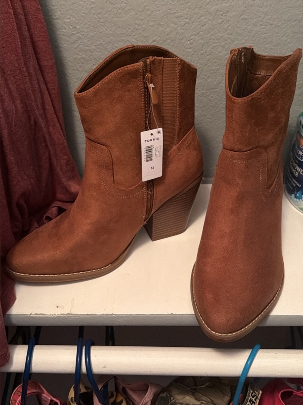 Torrid Women's Brown Suede Ankle Booties Size 12